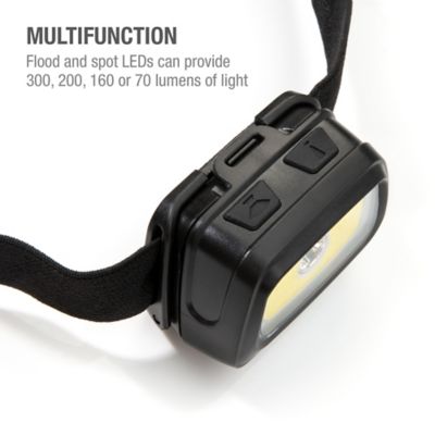 Image showing  300 Lumen Multifunction Tri-Color LED Headlamp