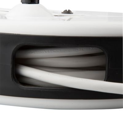 Image showing 4 th STEELMAN 30 ft. Indoor/Outdoor Retractable Cord Reel with Triple Tap and 13A Inline Circuit Breaker