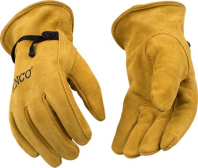 Kinco Men's GLV Split Cow Ball and Tape Leather Work Gloves, Large, 1-Pair