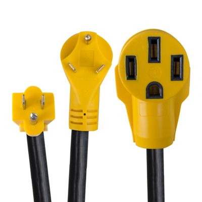 Image showing  28 in. 25/125V 45A RV Camper Y-Adapter Power Cable with 15/30A Male And 45A Female