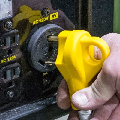 Image showing  18 in. 125V 30A Male to 50A Female Dog-Bone RV Camper Power Cable