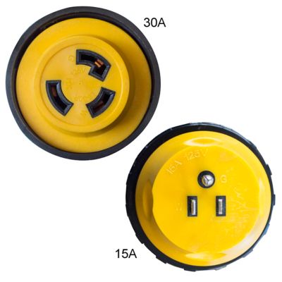 Image showing  5-15P 15A Male to L5-30R 30A Female Conversion Adapter Plug