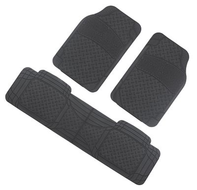 Simoniz Heavy-Duty SUV Floor Automotive Floor Mats, Black, 3 pc.