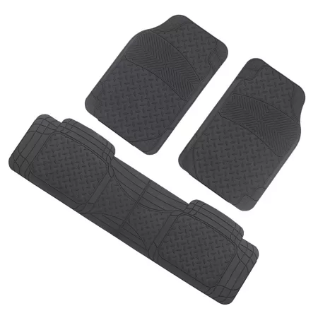 Simoniz Heavy-Duty Automotive Floor Mats for SUVs Black 3-Piece Garage Floor Mats