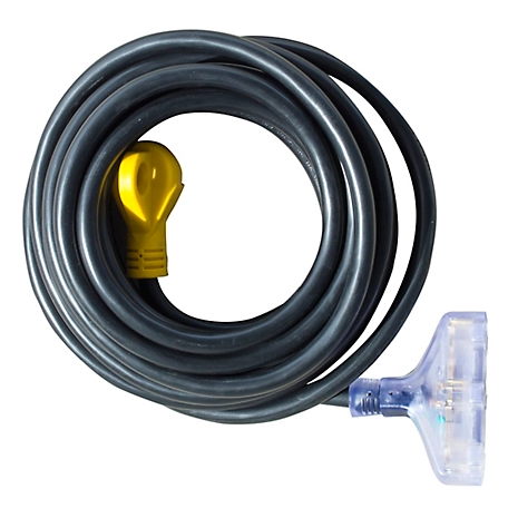 Sportsman Series 25 ft. Extension Cord with Male TT-30P 30A Plug to 3-Split 5-15R Outlets