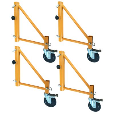 Pro-Series 18 in. Scaffolding Outrigger with Casters Set, 4-Pack, GSORWCS