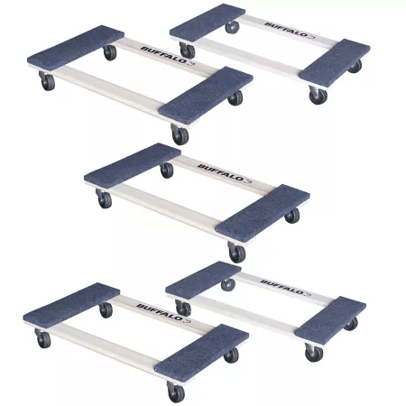 Buffalo Tools Furniture Cart Set 1 000 lb Capacity 5-Pack Moving Dollies