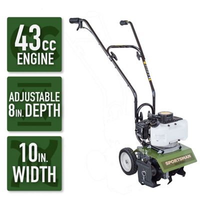 Sportsman Series 7 to 10 in. 16-Tine Gas-Powered 43cc 2-Cycle Mini Cultivator