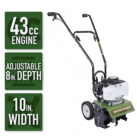 Sportsman Series 7 to 10 in. Gas-Powered 43cc 2-Cycle Mini Cultivator
