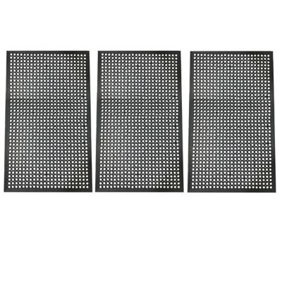 AmeriHome Industrial Rubber Floor Mats, 3 ft. x 5 ft., 3-Pack