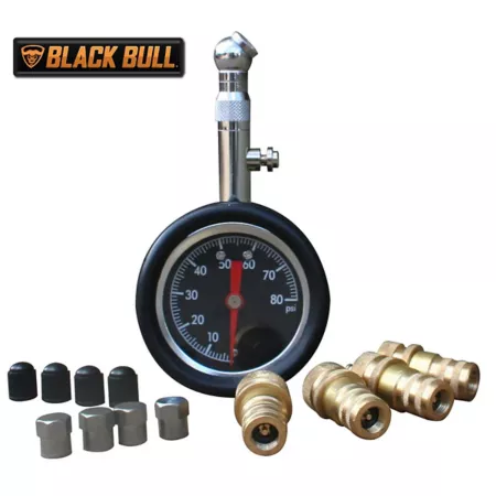 Black bull 13 pieces Tire Deflator Kit with 2" Pressure Gauge TPGDSET Tire Pressure Gauges