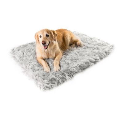 Paw Brands PupRug Faux Fur Orthopedic Pillow Dog Bed