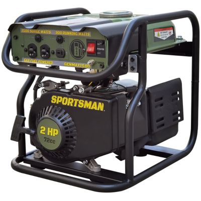 Sportsman 900-Watt Gasoline Powered Portable Generator, 1,500W Surge Sportsman 2-stroke GENMAX 1500 generator