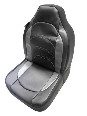 Simoniz PVC Stitch Seat Covers, Black/Grey, 2-Pack