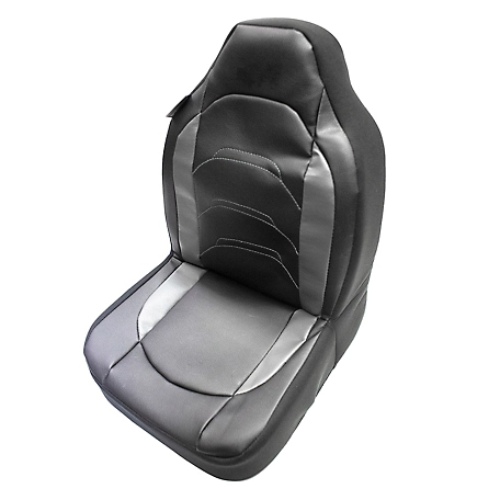 Simoniz PVC Stitch Seat Covers, Black/Grey, 2-Pack