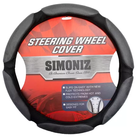 Simoniz Gray Memory Foam Oval Steering Wheel Cover 6 Steering Wheel Covers