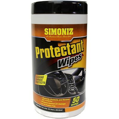 Simoniz 7 in. x 8 in. Sure Shine Protectant Wipes, 50-Pack