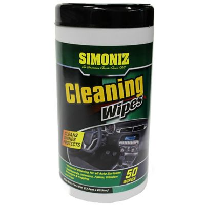 Simoniz 7 in. x 8 in. Sure Shine Cleaning Wipes, 50-Pack