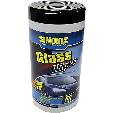 Simoniz 7 in. x 8 in. Sure Shine Glass Wipes, 50-Pack