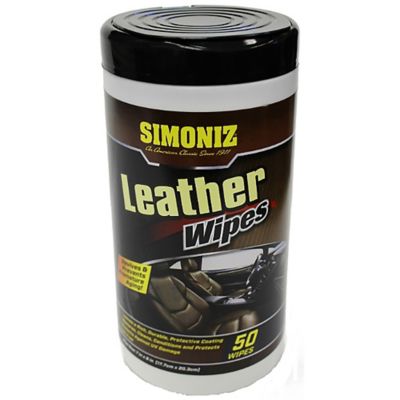 Simoniz 7 in. x 8 in. Sure Shine Leather Wipes, 50-Pack