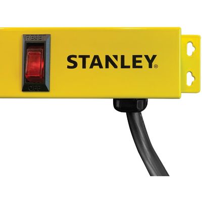 Image showing 5 th Stanley 6 Outlet ShopMAX Pro 2 ft. Surge Protector Power Bar with 4 ft. Cord