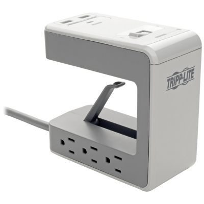 Tripp Lite 6 Outlet USB-A and 1 USB-C Ports Protect It! Surge Protector Desk Clamp, 8 ft. Cord -  TLP648USBC