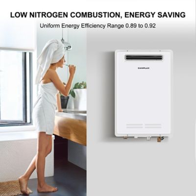 Image showing 5 th Camplux 6.86 GPM Residential Tankless Water Heater Outdoor Installation, High-Efficiency On-Demand