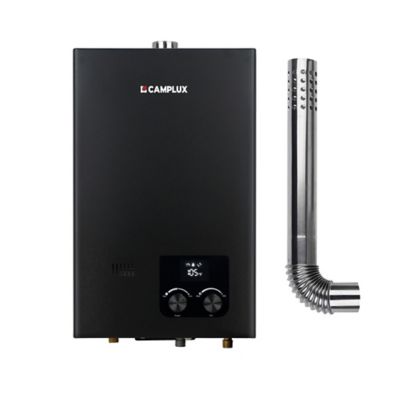 Camplux 2.64 GPM 68,000 BTU Indoor Residential Propane Tankless Water Heater, Black