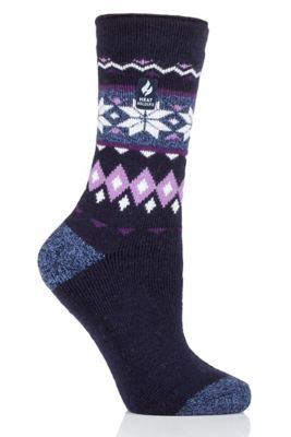 Heat Holders Women's Melissa Lite Jacquard Fair Isle Crew Socks