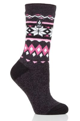 Heat Holders Women's Melissa Lite Jacquard Fair Isle Crew Socks