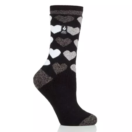 Heat Holders Women's Jennifer Lite Jacquard Heart Crew Socks Women's Crew Socks