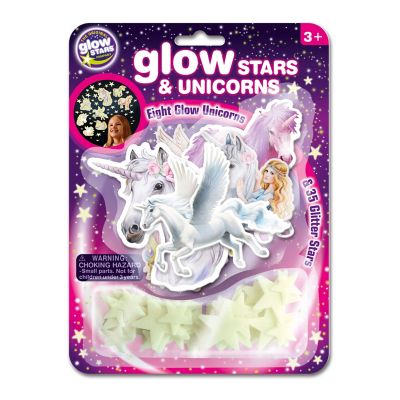 Legler The Original Glow Stars Glow-in-the-Dark Unicorns and Glitter Stars Set