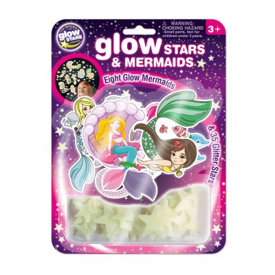 Legler The Original Glow Stars Glow-in-the-Dark Set, Mermaids and Glitter Stars