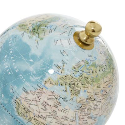 Image showing 4 th Harper & Willow Marble Coastal Globe, 11 in. x 6 in. x 6 in., Blue