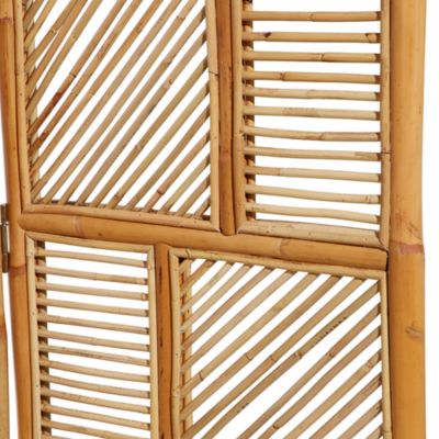 Image showing  Wood Contemporary Room Divider Screen, 71 in. x 52 in., Brown
