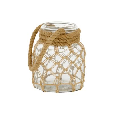 Image showing  9 in. Glass Coastal Lantern, Brown