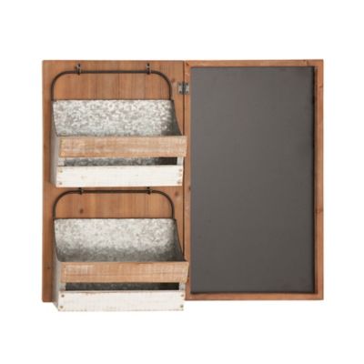 Image showing  Brown Wood Farmhouse Magazine Rack Holder, 23 in. x 28 in. x 6 in., 42882