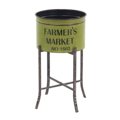 Image showing  Set of 3 Multi-Colored Metal Farmhouse Planter, 22 in., 25 in., 28 in.