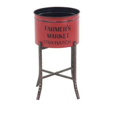 Image showing  Set of 3 Multi-Colored Metal Farmhouse Planter, 22 in., 25 in., 28 in.