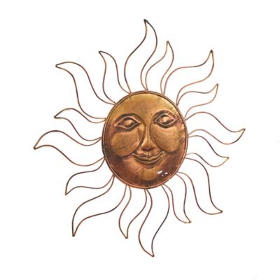 Image showing  Copper Metal Eclectic Outdoor Wall Decor, 30 in. x 30 in.