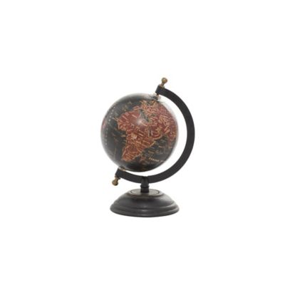 Image showing  Black Mango Wood Globe, 6 in. x 5 in. x 9 in.