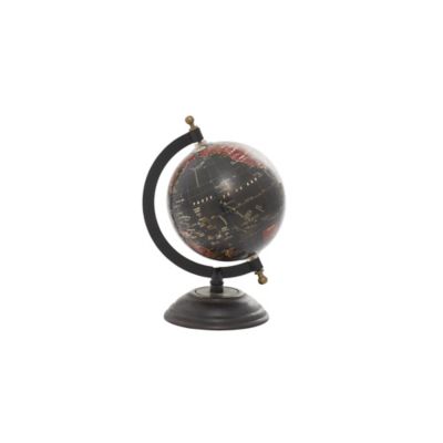 Image showing  Black Mango Wood Globe, 6 in. x 5 in. x 9 in.