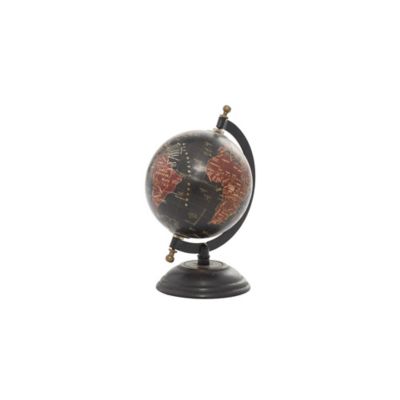 Image showing  Black Mango Wood Globe, 6 in. x 5 in. x 9 in.