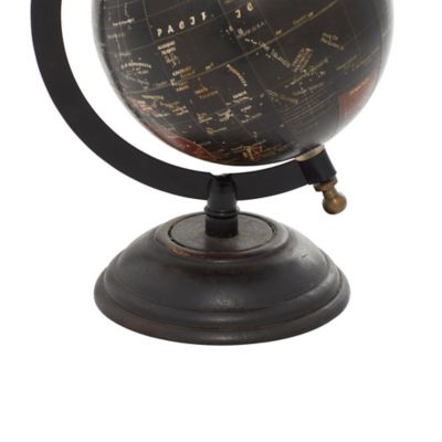 Image showing  Black Mango Wood Globe, 6 in. x 5 in. x 9 in.