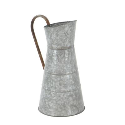 Image showing  Grey Metal Farmhouse Planter, 16 in. x 10 in. x 8 in.