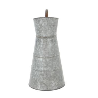 Image showing  Grey Metal Farmhouse Planter, 16 in. x 10 in. x 8 in.