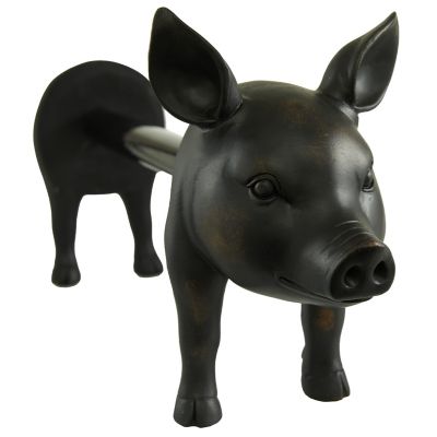 Image showing  Black Polystone Farmhouse Paper Towel Holder, 16 in. x 8 in.