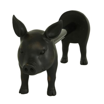 Image showing  Black Polystone Farmhouse Paper Towel Holder, 16 in. x 8 in.