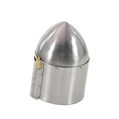Image showing  Iron Eclectic Medieval Helmet, 13 in. x 9 in. x 9 in., Silver