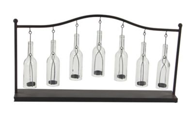 Image showing  36 in. Iron Farmhouse Candle Holder Lantern, Black